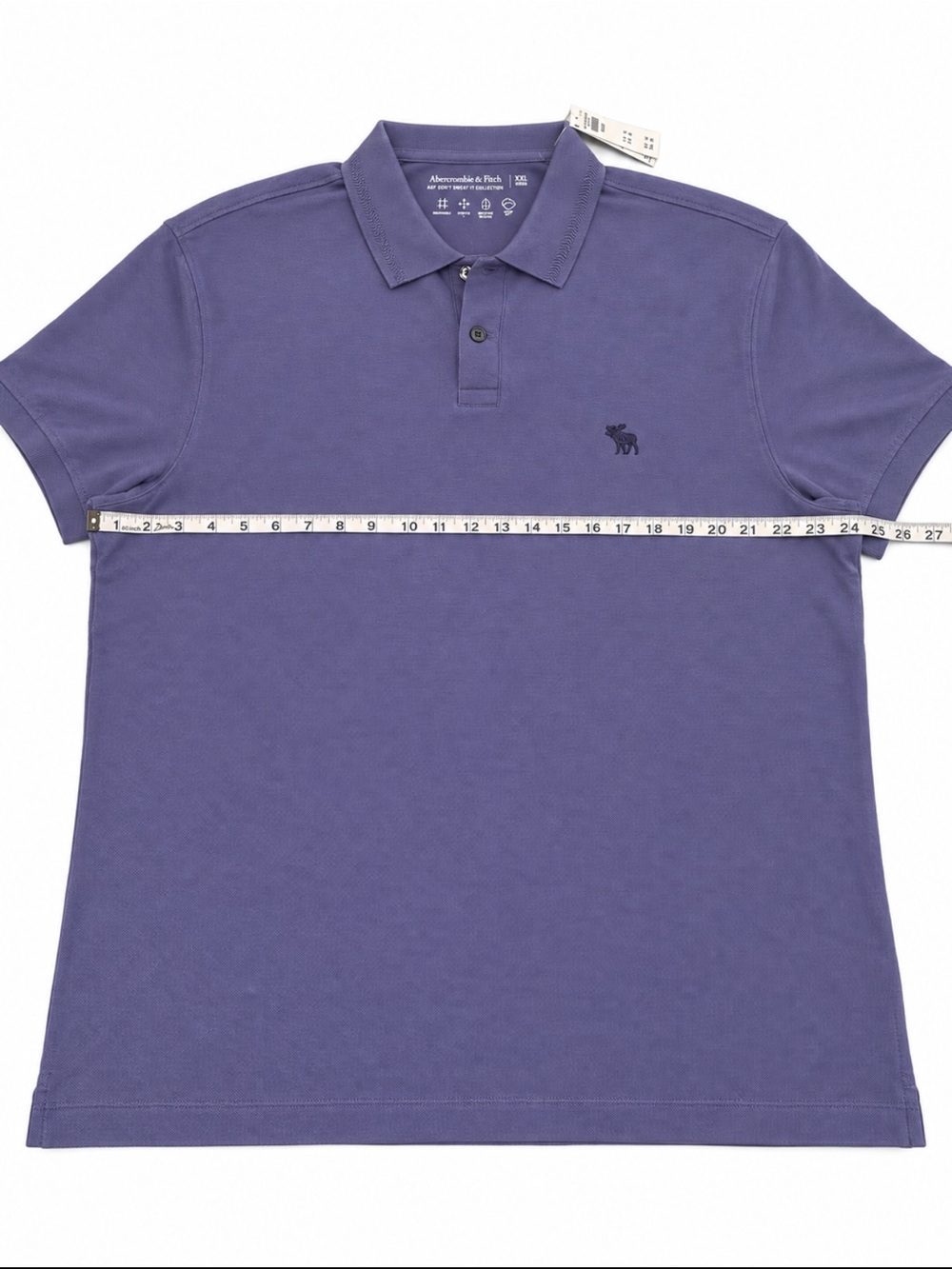 Abercrombie & Fitch Men's Violet Polo Shirt